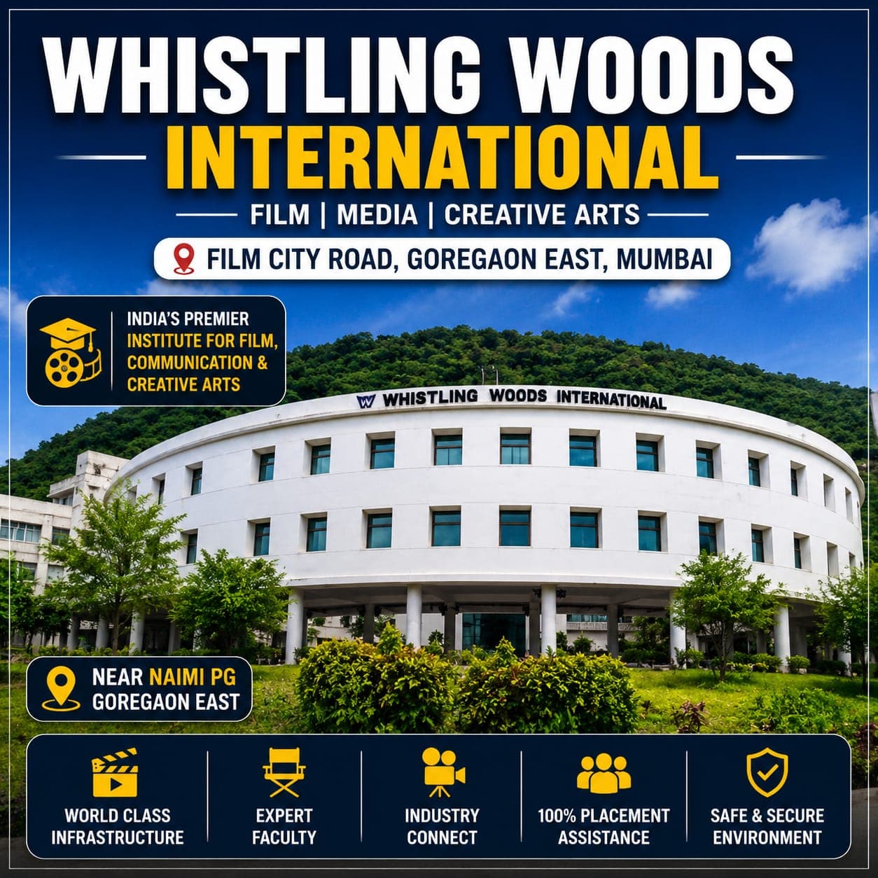 Whistling Woods International near NAIMI PG, Goregaon East