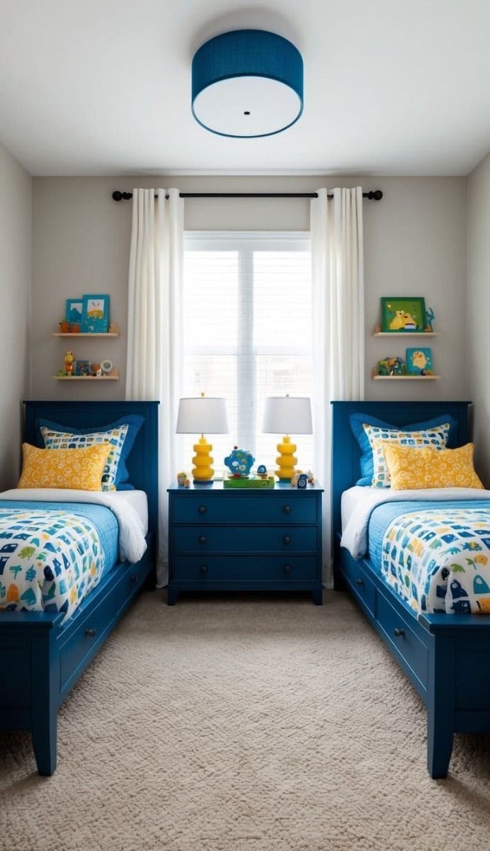 Window-side twin-sharing bedroom