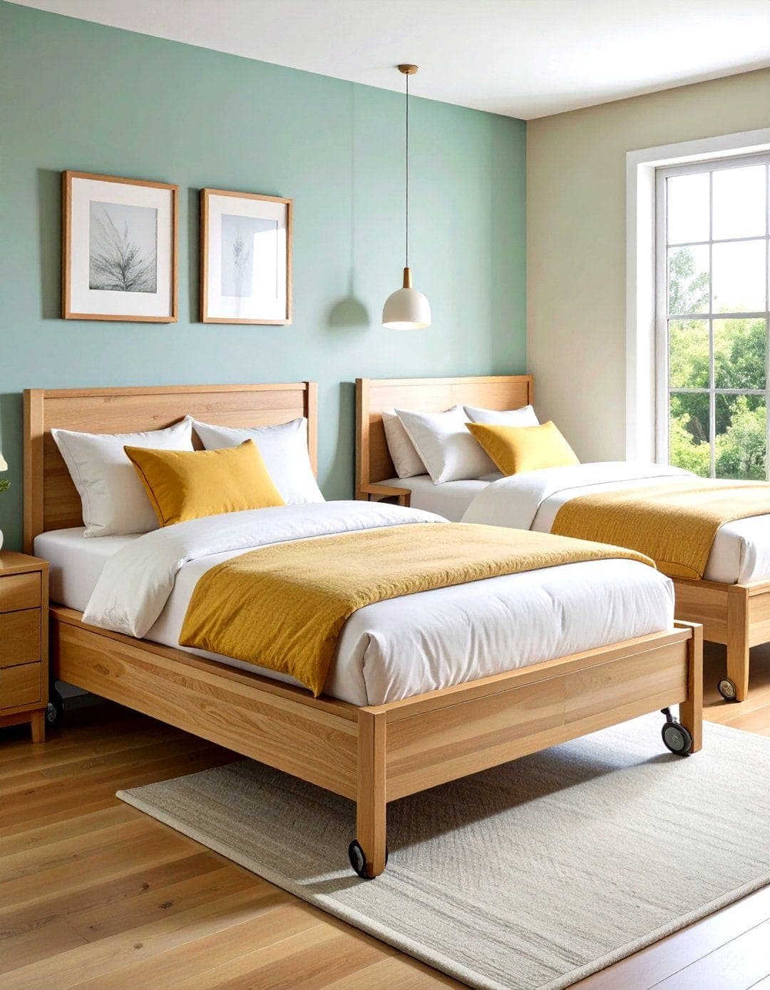 Common Bedroom – 2 Sharing AC accommodation visual